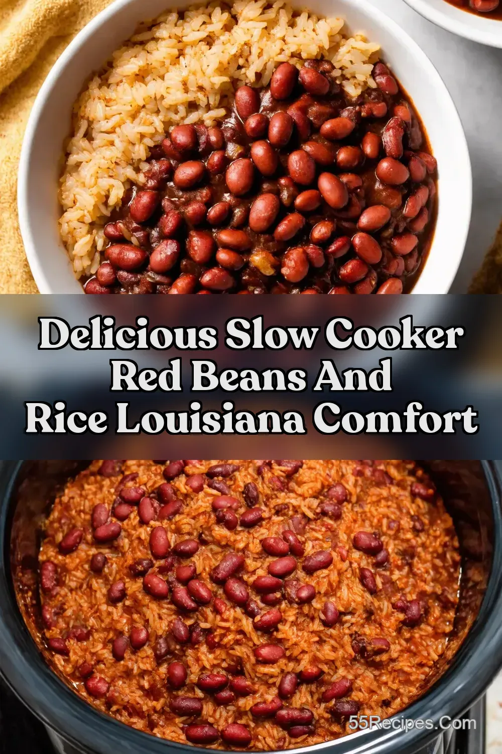Soulful Slow Cooker Red Beans and Rice Recipe - 55Recipes