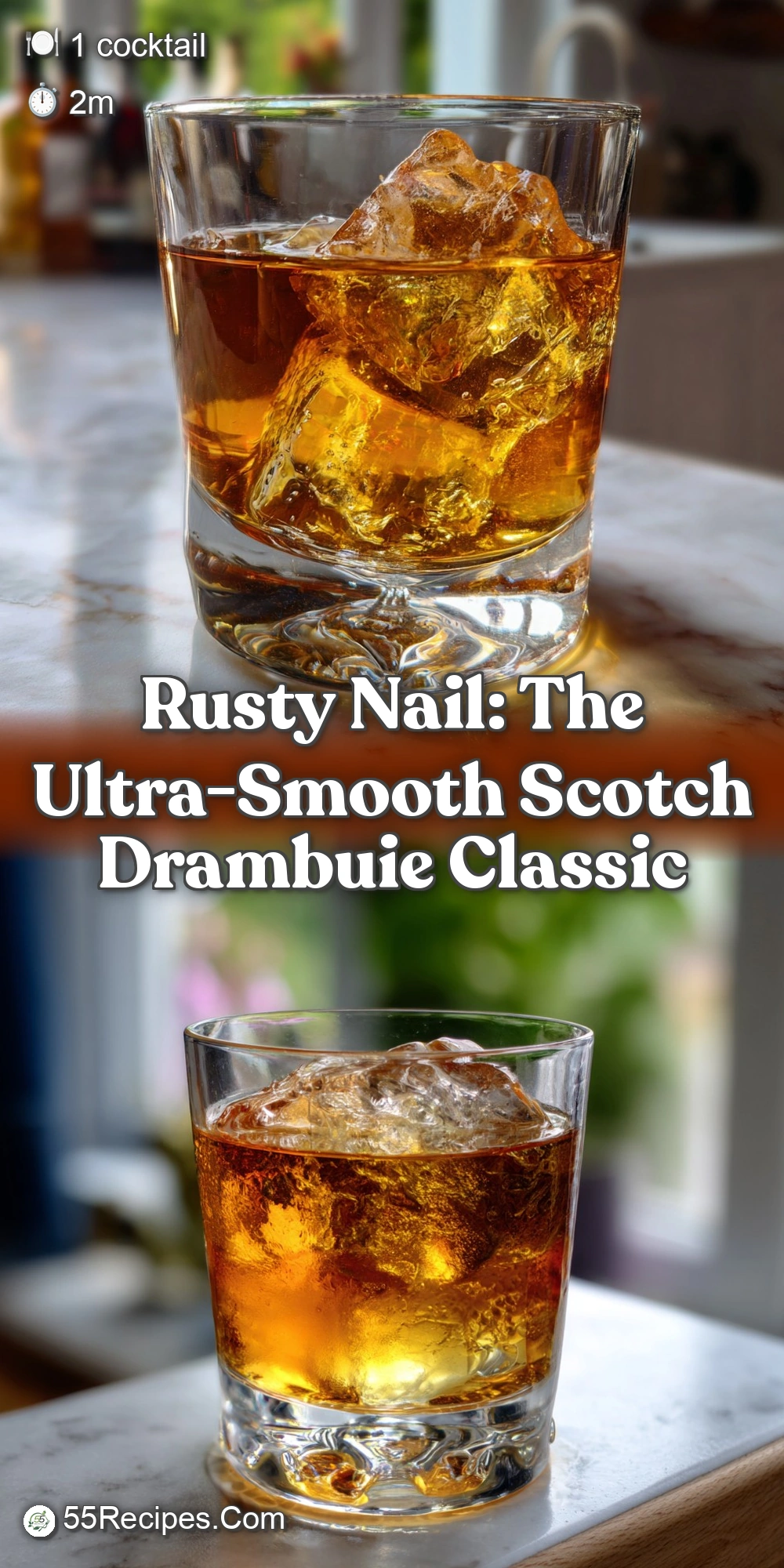 Rusty Nail: Smooth Scotch Drambuie Classic - 55Recipes