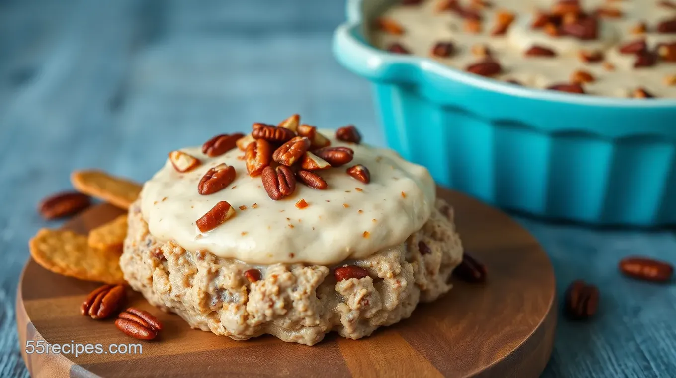 Baked Chipped Beef Dip with Creamy Pecans