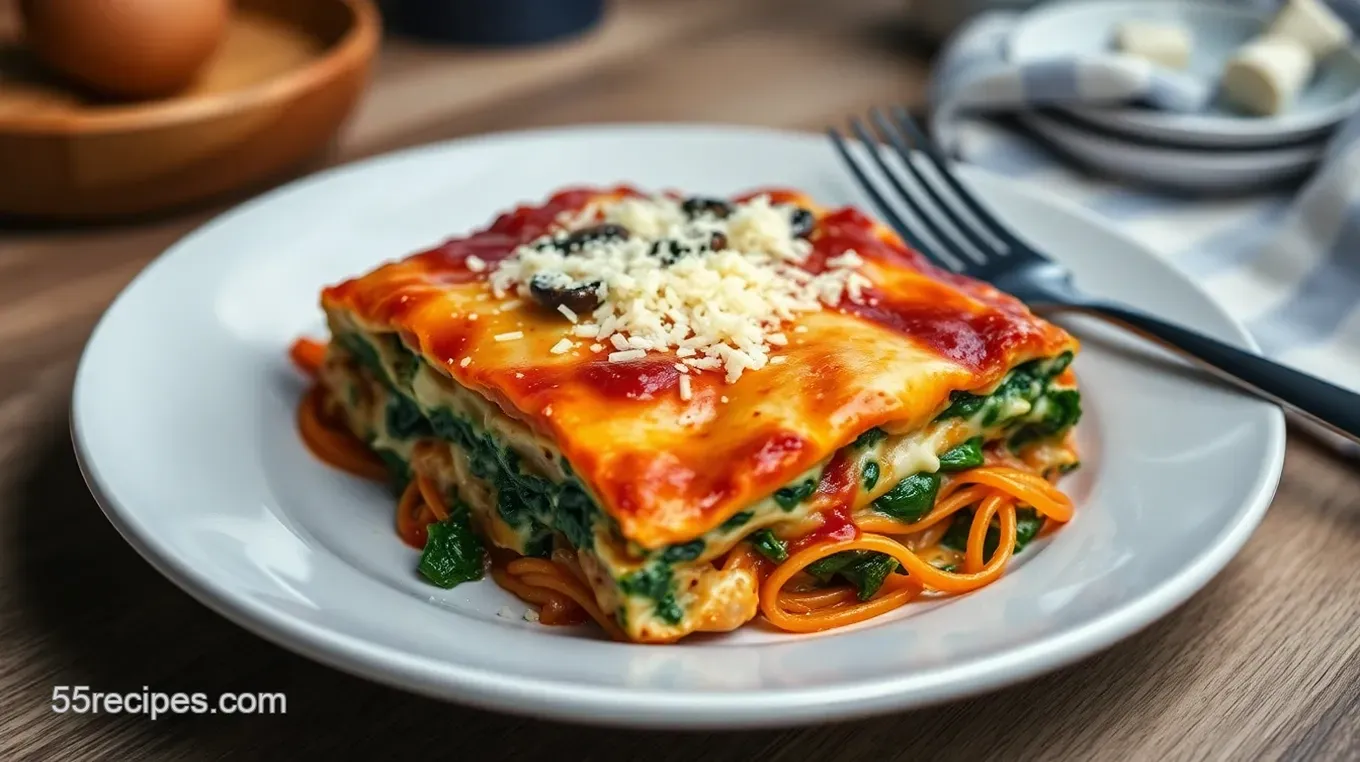 My Family' s Favorite Spinach Mushroom Lasagna: Comfort in Every Bite Creamy Spinach Mushroom Lasagna