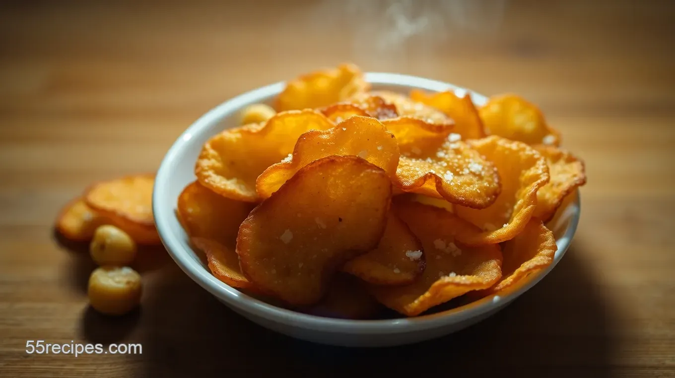 Easy Crispy Taro Chips: A Delicious Snack Adventure Awaits Crispy Taro Chips with a Touch of Sea Salt