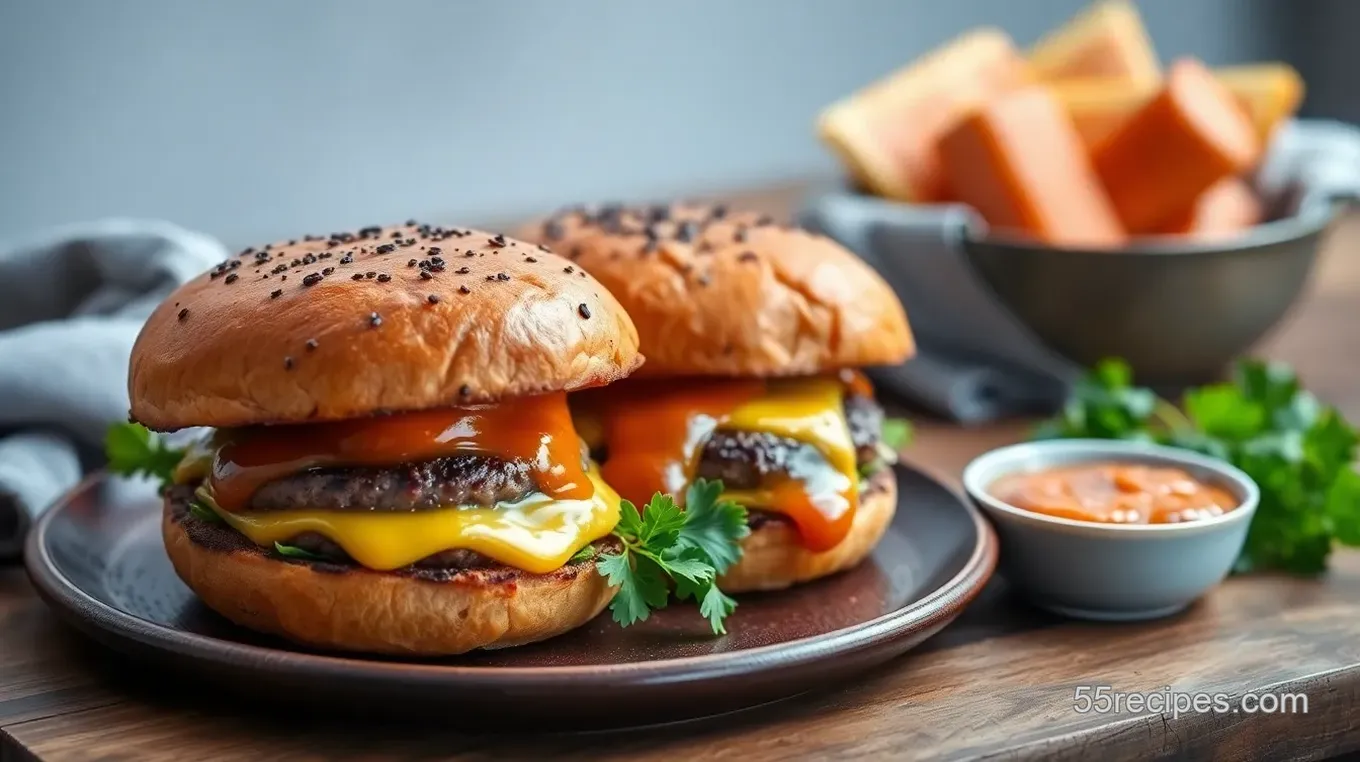 Ultimate Grilled Cheeseburgers with Tangy Sauce