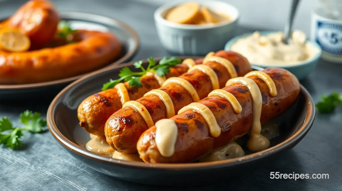 Grilled Sausages with Creamy Mayo Delight