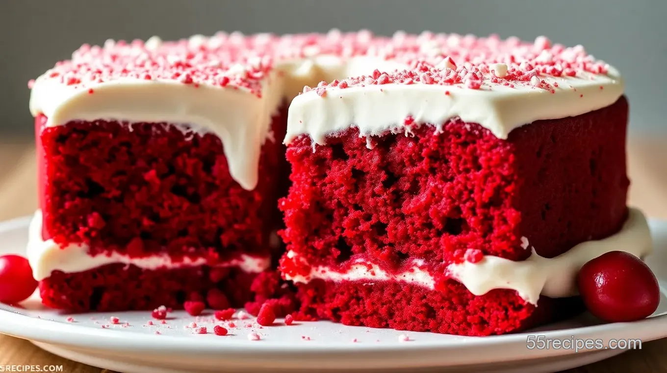 Heart-Shaped Red Velvet Cakes with Cream Cheese Frosting