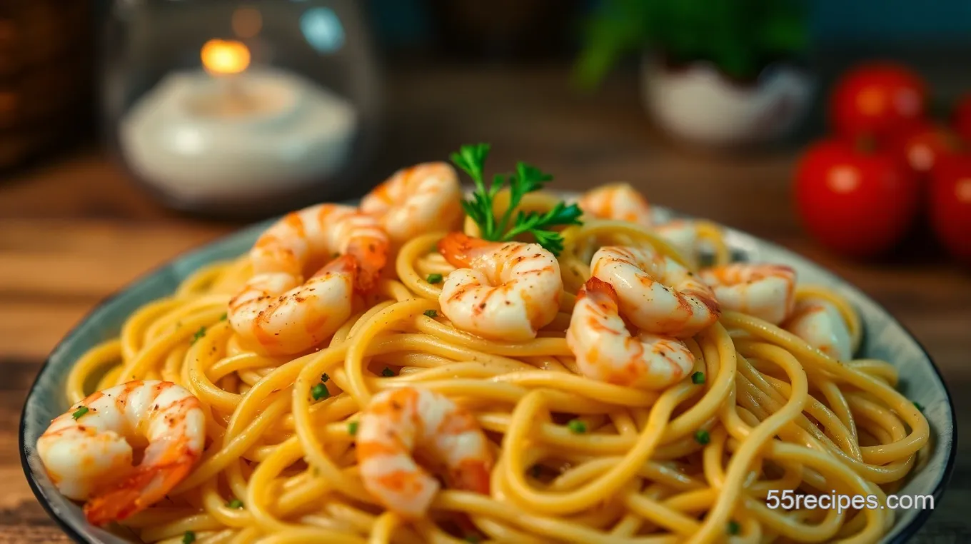 Old Bay Shrimp and Linguine