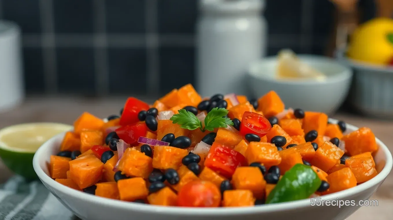 Easy & Flavorful Recipe Sweet Potato Salad with Honey-Lime Dressing Roasted Sweet Potato Salad with Honey-Lime Dressing