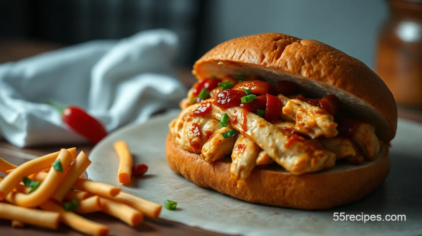 Spicy Chipotle Chicken Sandwich with Avocado Crema