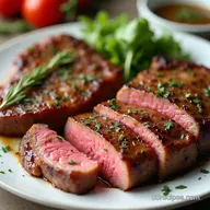 Juicy Air Fryer Sirloin Steak Medium Rare Perfection