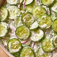 German Cucumber Salad with Sour Cream