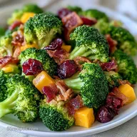 Easy Cold Broccoli Salad for 8 Servings