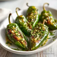 Pasilla Pepper Recipe with Garlic and Herbs for 4
