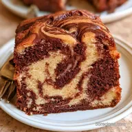 German Marble Cake for 12 Slices: Fluffy