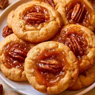 Pecan Pie Thumbprint Cookies for 24
