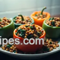 Delicious Alpha Gal Friendly Recipes: Savory Lentil and Spinach Stuffed Peppers