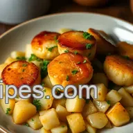 Seaside Delight: Fishcakes and Scallops Stir Fry Recipe with Ginger-Soy Glaze