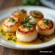 Easy Oven Roasted Scallops with Brown Butter Thyme