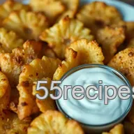 Easy Tropical Pineapple Snacks: Crunchy Chips with Coconut Cream Dip