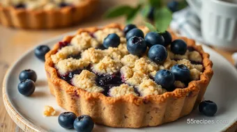 Bake Blueberry Crumble Pie | Vegan Delight