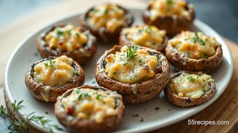 Baked Mushroom: Zesty Cheesy Herb Bite