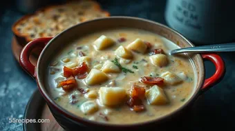 Classic New England Clam Chowder Recipe: A Hearty Coastal Delight recipe card