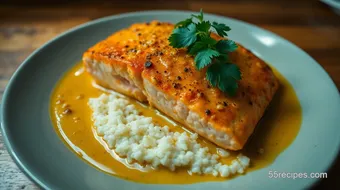 Easy Coconut Curry Salmon: 30-Minute Deliciousness! recipe card