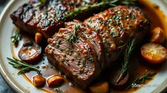 Easy & Juicy Roast Lamb Loin: My Fail-Proof Herb Glazed Method recipe card