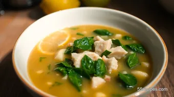 My Grandmother’s Lemon Spinach Ginger Chicken Soup: An Easy, Healing Bowl recipe card