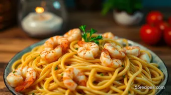 How to Make Old Bay Shrimp and Linguine: An Easy Coastal Delight recipe card