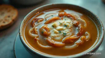Savory Longhorn Onion Soup Recipe with a Cheesy Twist recipe card