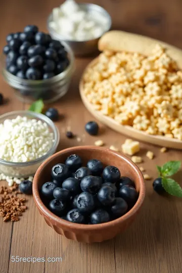 Blueberry Crumble Pie ingredients