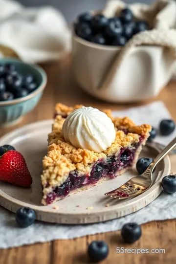 Blueberry Crumble Pie steps