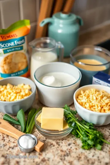 Quick & Cheesy Cheddar Scones in 35 Minutes ingredients