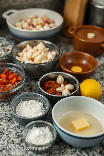 Crab Brûlée ingredients