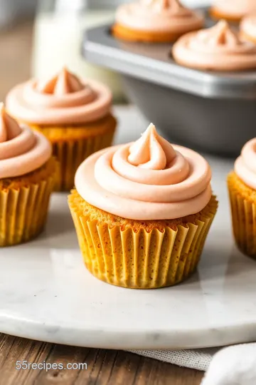 Fluffy Dairy-Free Vanilla Cupcakes presentation