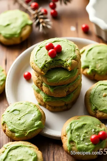 Dairy-Free Grinch Cookies presentation