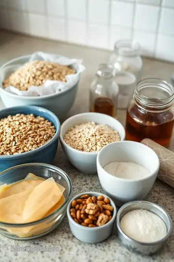 Quick and Healthy Whole Wheat Oat Bars ingredients