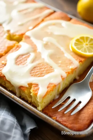 Bake Kefir Sheet Cake with Zesty Lemon Glaze presentation