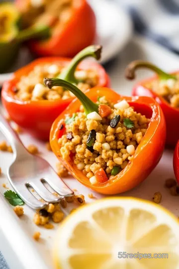 Savory Stuffed Mini Peppers with Quinoa and Herbs presentation