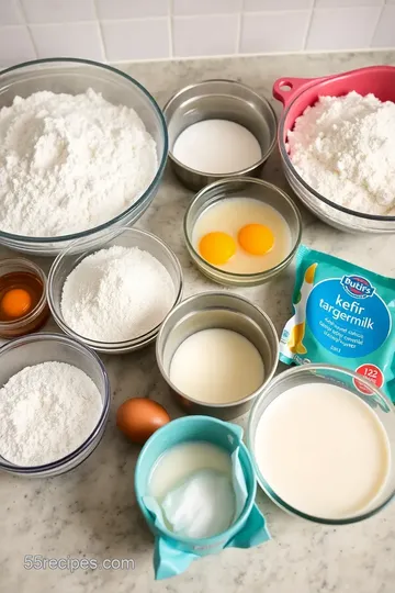 Easy Kefir Sheet Cake ingredients