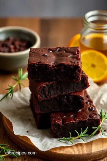 Delicious Bake Olive Oil Brownies - Fudgy Delight presentation