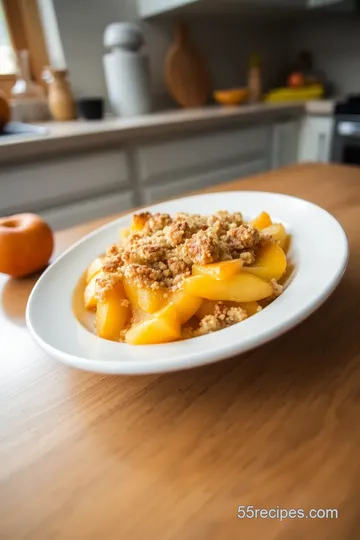 Classic Peach Crumble steps