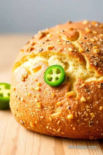 Bake Vegan Jalapeño Cheddar Artisan Bread presentation