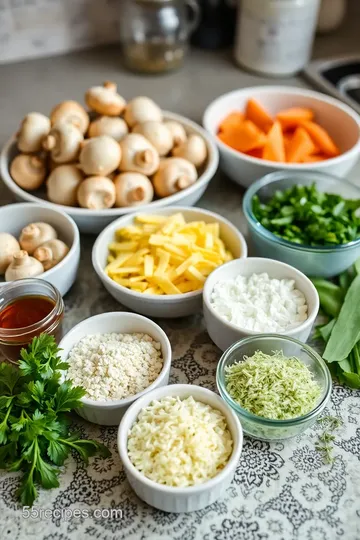 Just a Little Bite: Cheesy Herb Stuffed Mushroom Bites ingredients