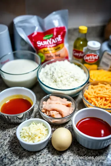 Buffalo Chicken Wing Pizza with Blue Cheese Drizzle ingredients