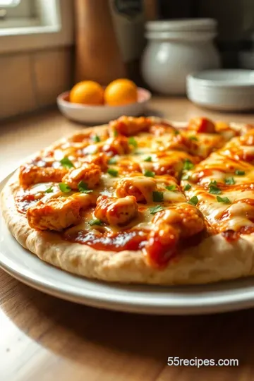 Buffalo Chicken Wing Pizza with Blue Cheese Drizzle steps