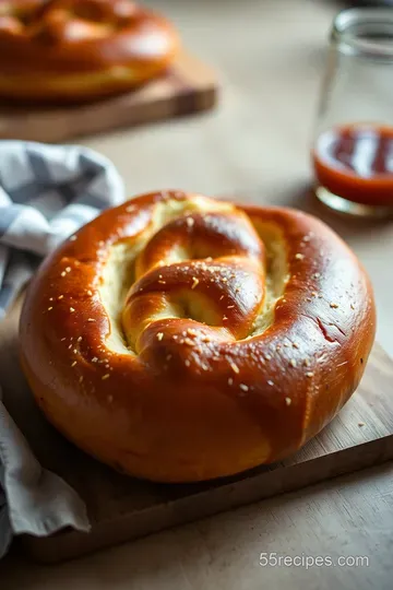 Chewy Pretzel Hot Dog Buns presentation