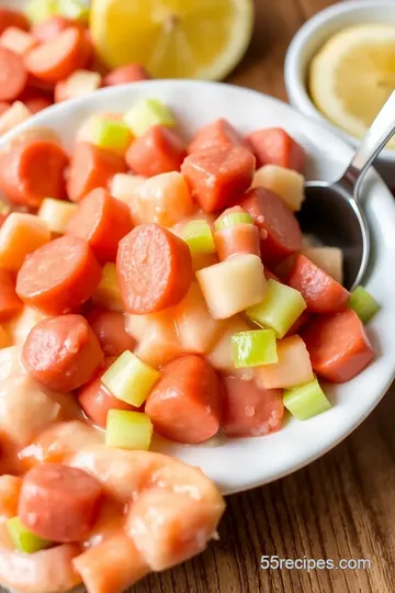 70s Retro Hot Dog Jello Salad presentation