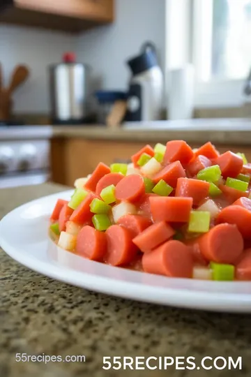 70s Retro Hot Dog Jello Salad steps