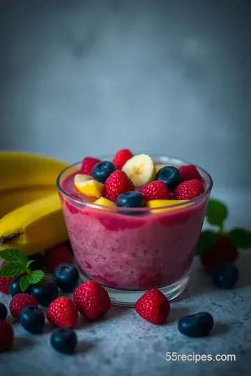 Chilled Berry Bliss – A Frozen Fruit Cup Recipe presentation