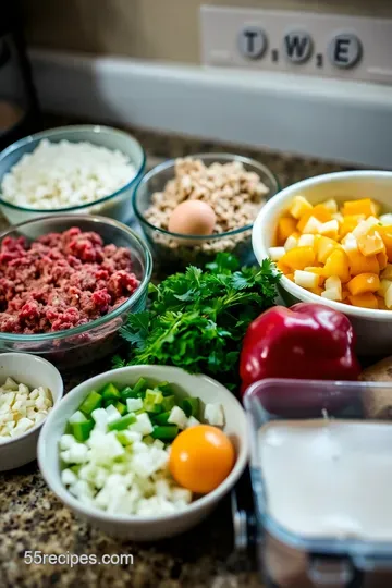 Classic Comfort: Homemade Meatloaf with Bread Crumbs ingredients